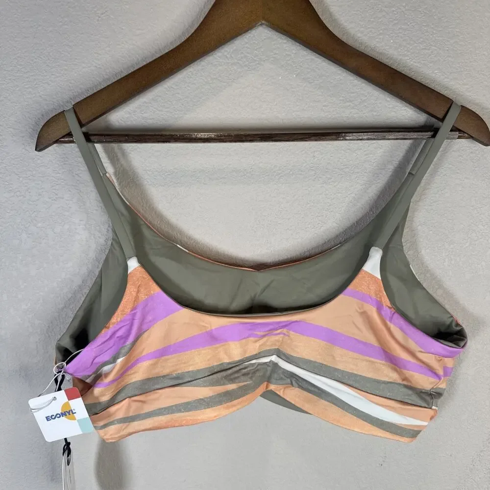 Prana Swim Top XL Fair Trade Reversible Willow Bralette Athletic‎ Padded